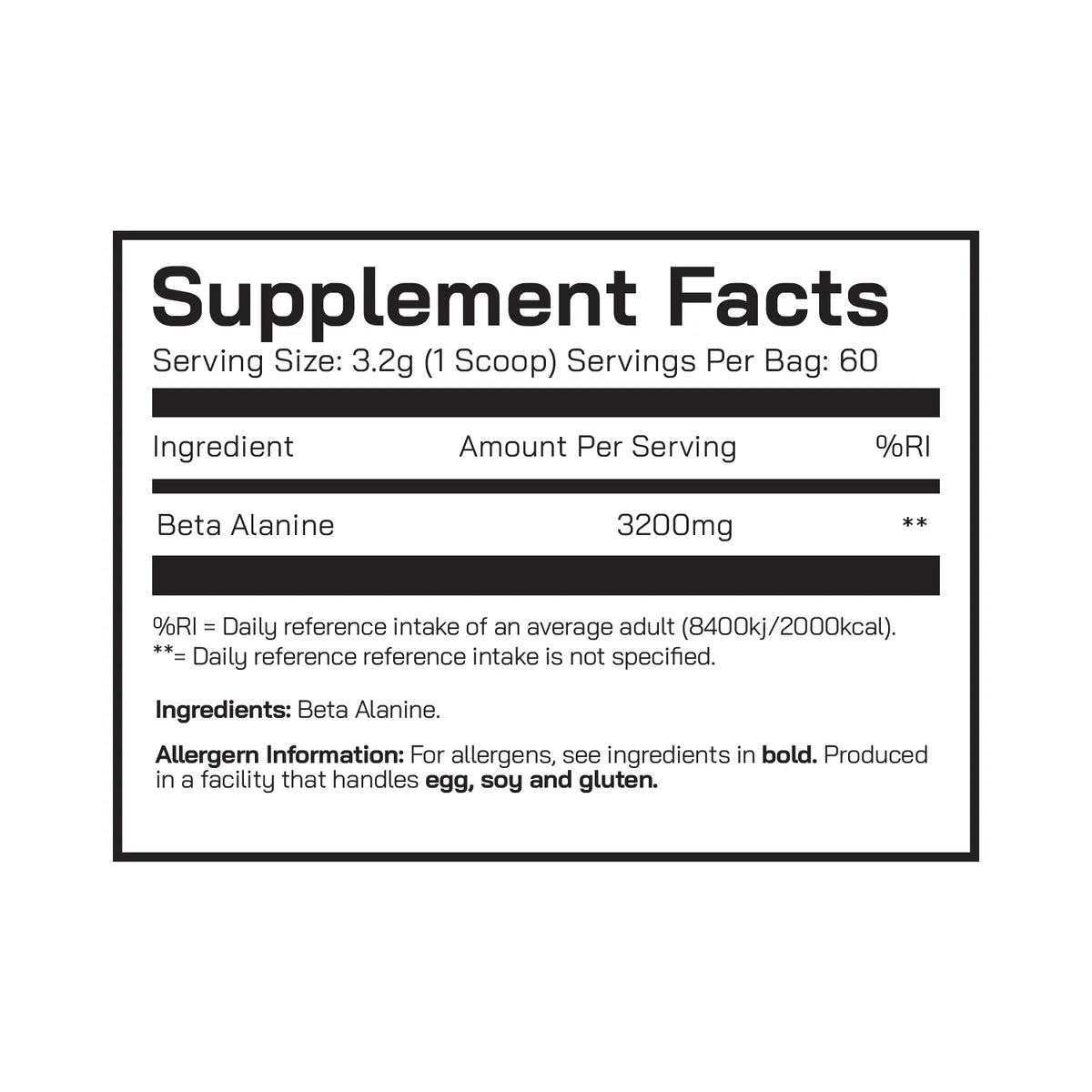 DNA Sports - Beta Alanine 192g 60 Servings