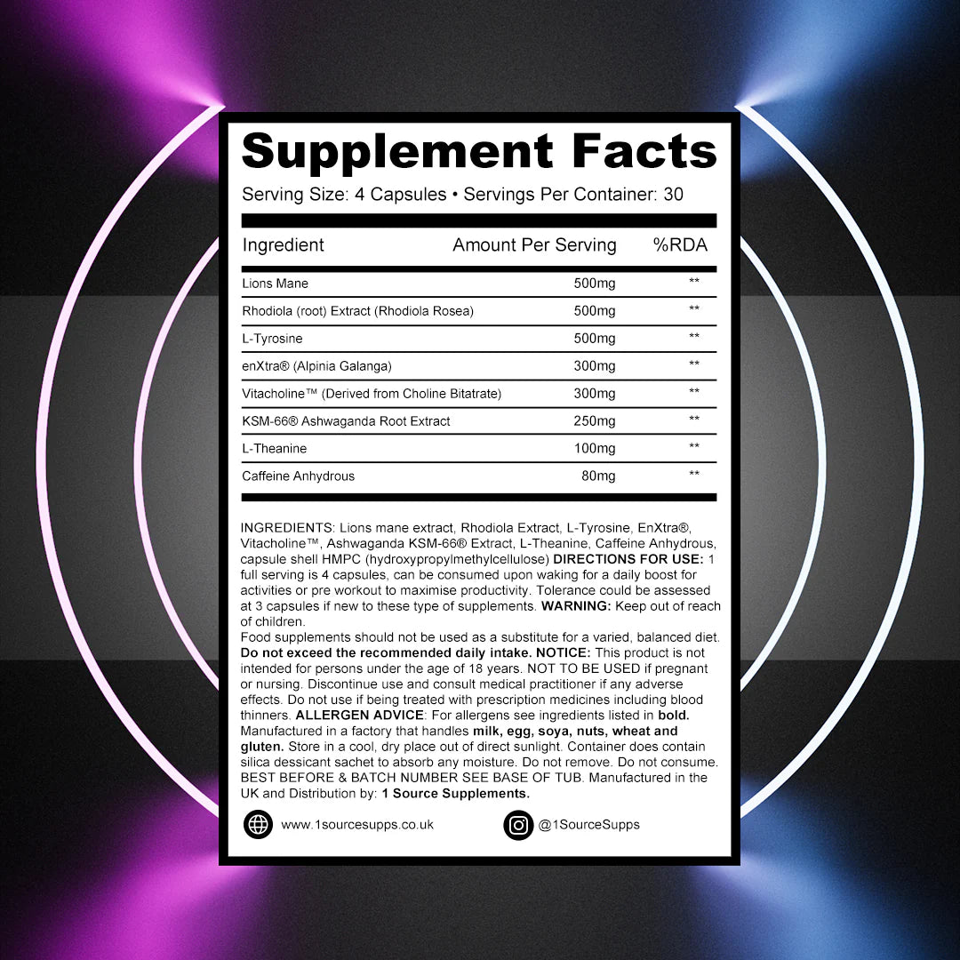 1 Source Supps - Alert 1 Nootropic & Focus Formula